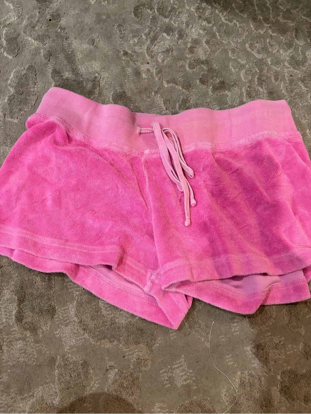 Hard Tail Bright Pink Terry Pull-On elastic waist Shorts size large